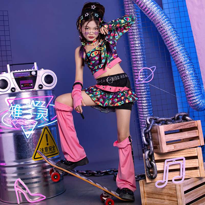 星柄輝く個性派キッズダンス衣装セット