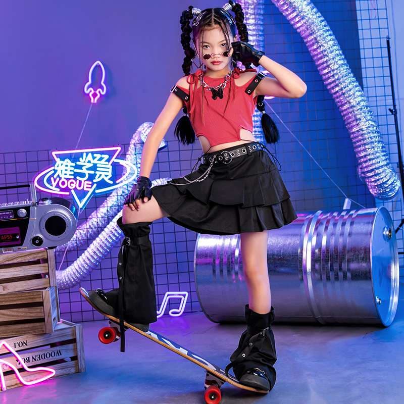 キッズダンス衣装 キッズ向けストリート系ダンス衣装セット