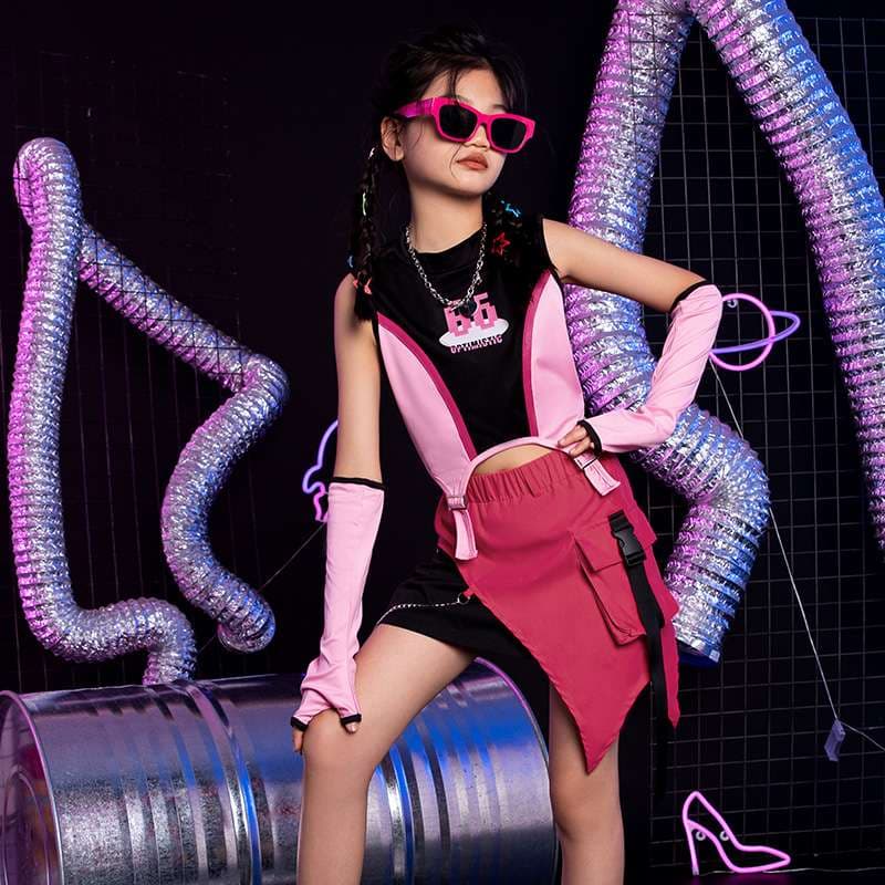 キッズダンス衣装 ダンス衣装 星座ガール ベスト＆ショートパンツセット