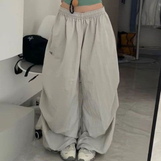 ダンス衣装 超ワイドシルエット裾絞りバルーンパンツ