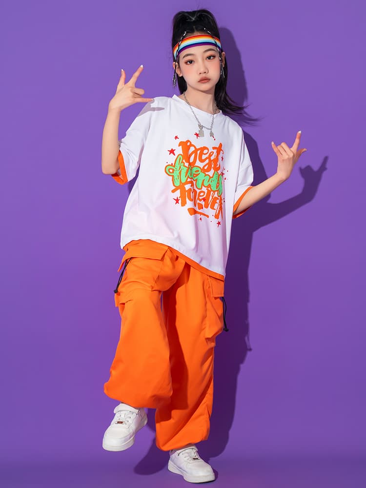 キッズダンス衣装 友情メッセージ上下セット
