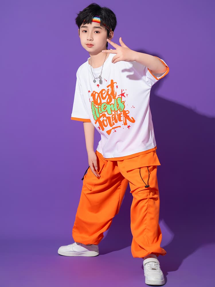キッズダンス衣装 友情メッセージ上下セット