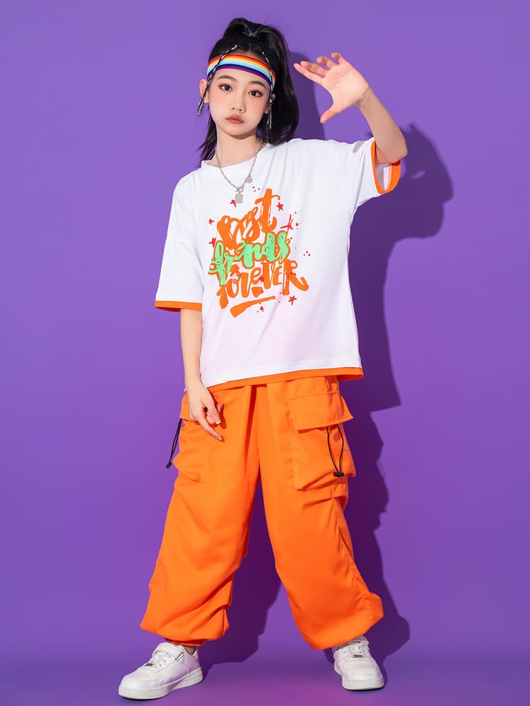キッズダンス衣装 友情メッセージ上下セット