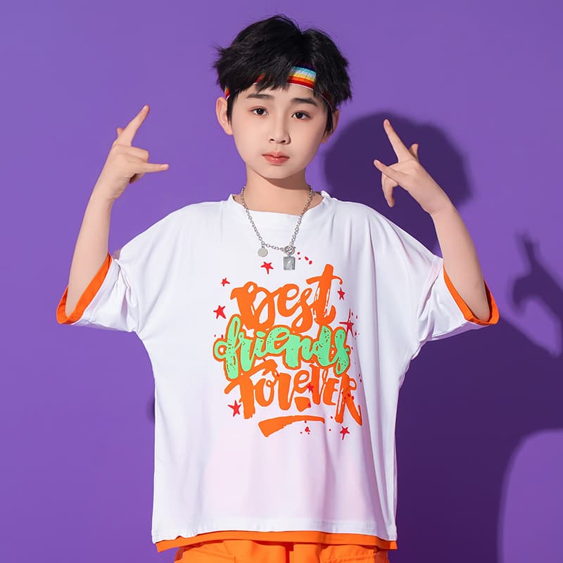 キッズダンス衣装 友情メッセージ上下セット