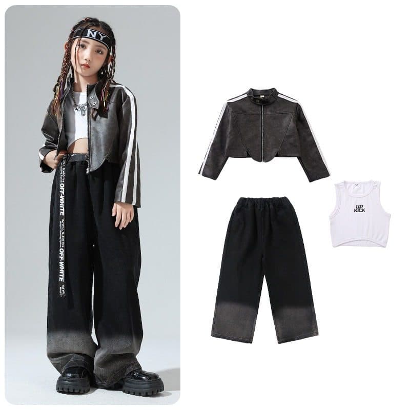 キッズダンス衣装 キッズ ヒップホップ ダンス衣装 ジャケット パンツ セット
