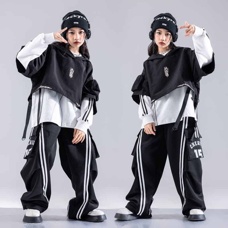 キッズダンス衣装 キッズヒップホップダンス衣装上下セット