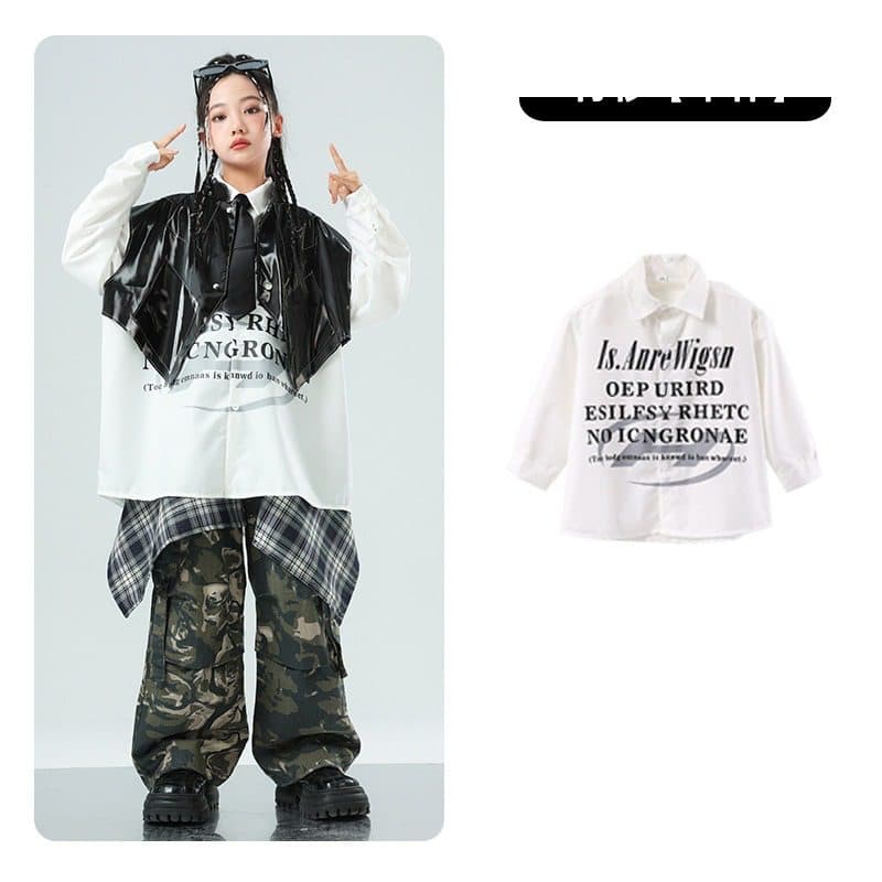 キッズダンス衣装 迷彩柄セットアップ ヒップホップ