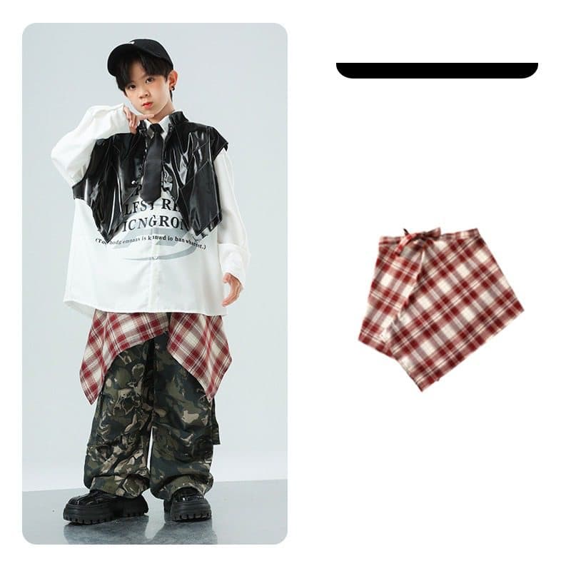 キッズダンス衣装 迷彩柄セットアップ ヒップホップ