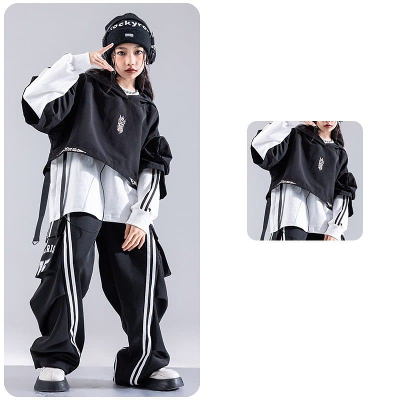 キッズダンス衣装 キッズヒップホップダンス衣装上下セット