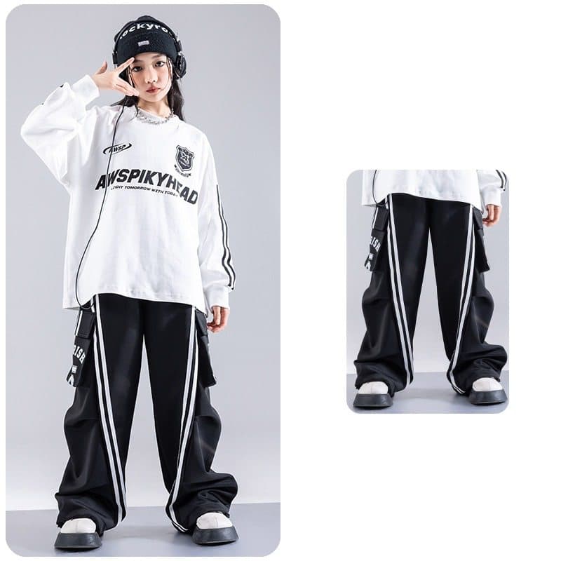 キッズダンス衣装 キッズヒップホップダンス衣装上下セット