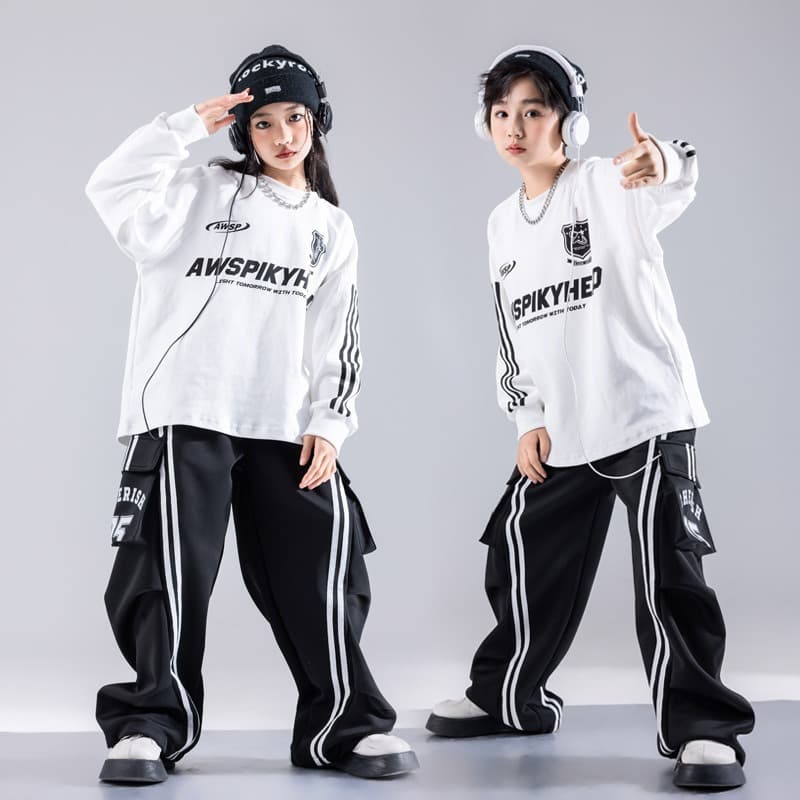 キッズダンス衣装 キッズヒップホップダンス衣装上下セット