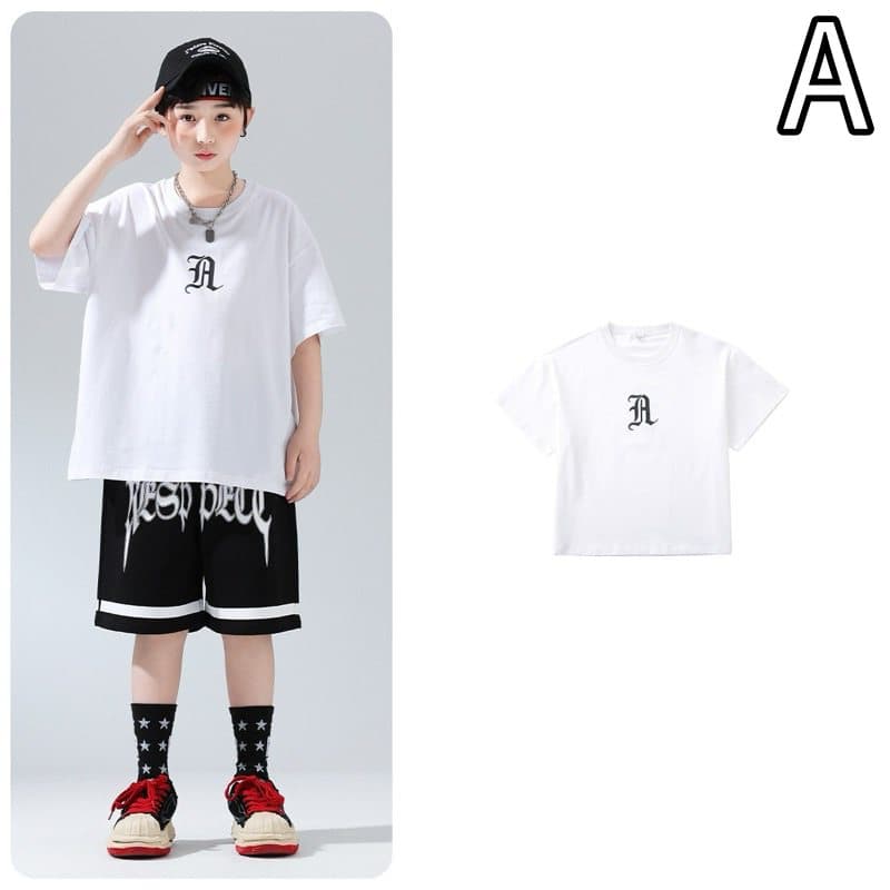 キッズダンス衣装 キッズヒップホップダンス衣装セットアップ黒