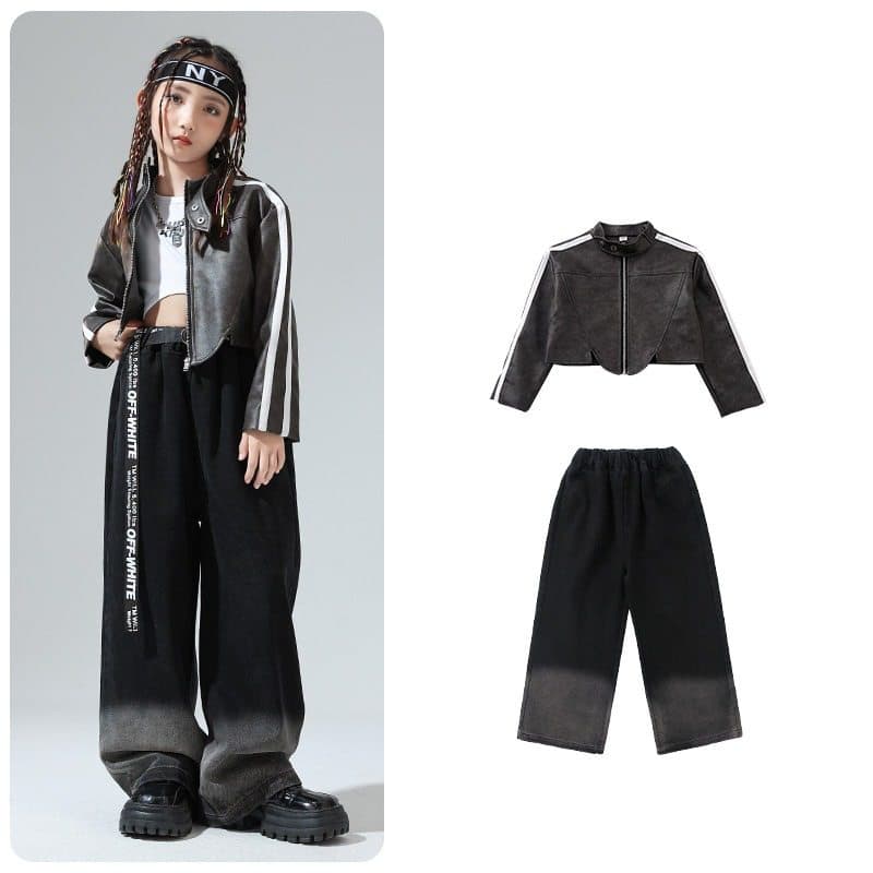 キッズダンス衣装 キッズ ヒップホップ ダンス衣装 ジャケット パンツ セット