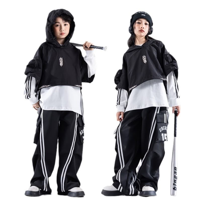 キッズダンス衣装 キッズヒップホップダンス衣装上下セット