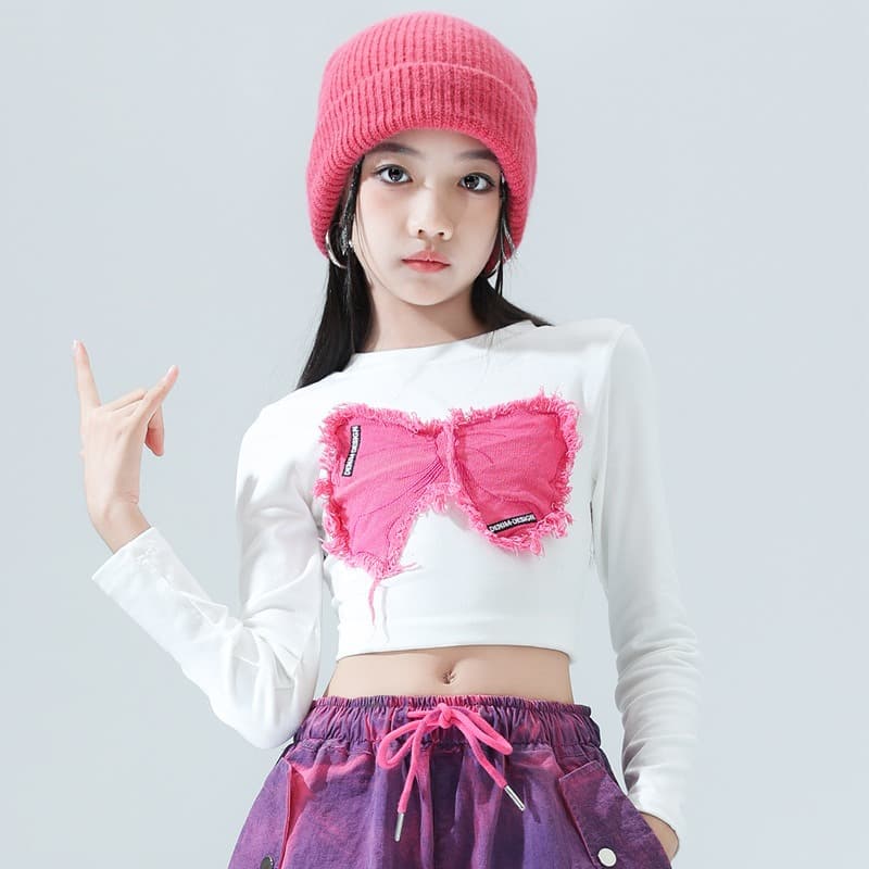 キッズダンス衣装 女の子ダンス衣装セット ヒップホップ風グラデーション