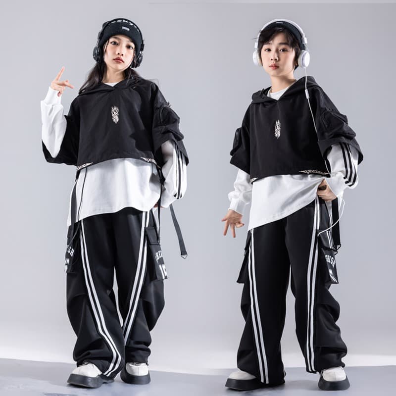 キッズダンス衣装 キッズヒップホップダンス衣装上下セット