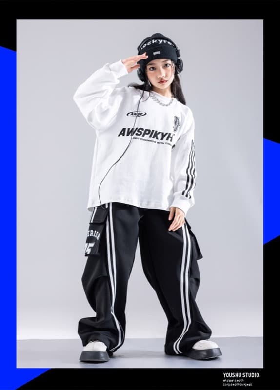 キッズダンス衣装 キッズヒップホップダンス衣装上下セット