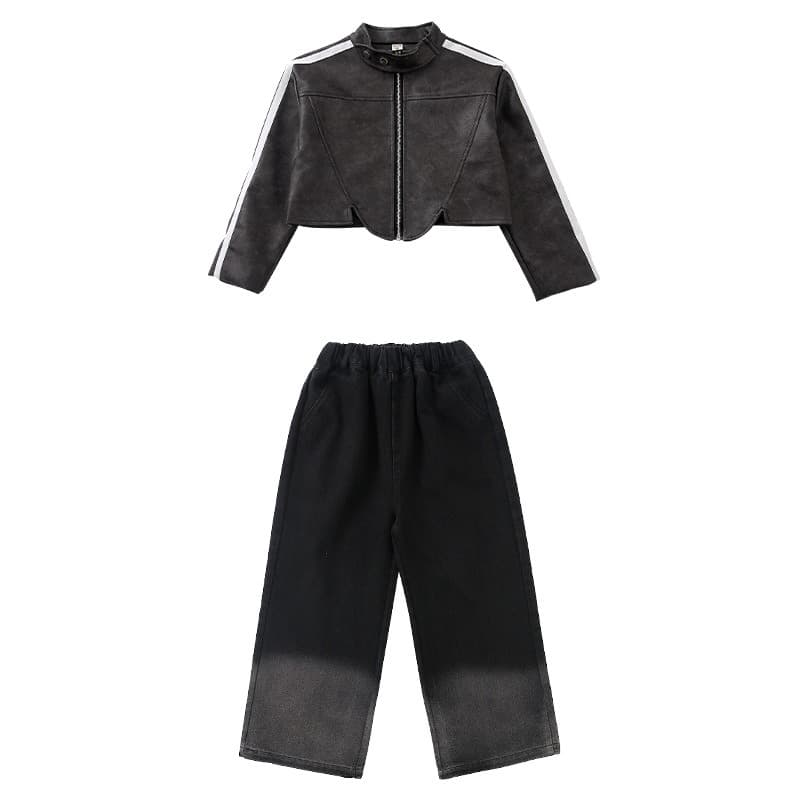 キッズダンス衣装 キッズ ヒップホップ ダンス衣装 ジャケット パンツ セット