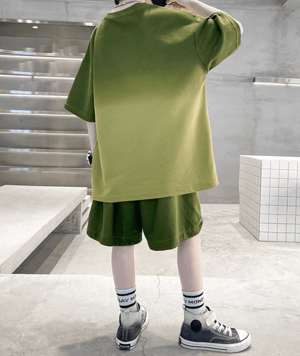 キッズダンス衣装 キッズグラデーション半袖上下セット